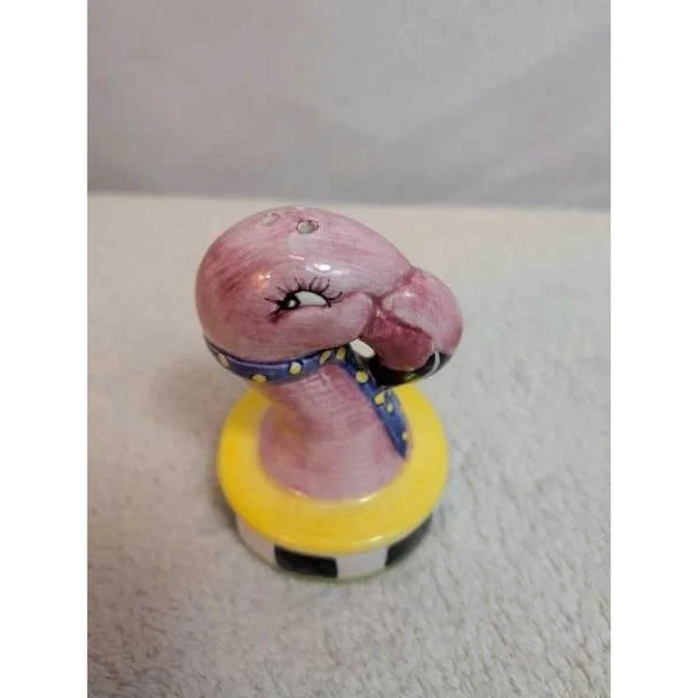 Whimsical Pink Flamingo Ceramic Salt Shaker Kitchen Decor Fun